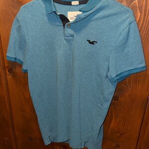 Hollister Men's Teal Polo Shirt